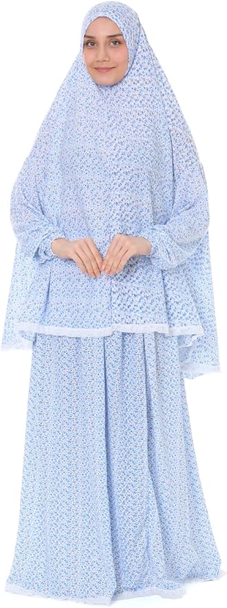 Islamic Dress for Women Prayer Clothes for Muslim Women 2 Piece Set Maxi Skirt