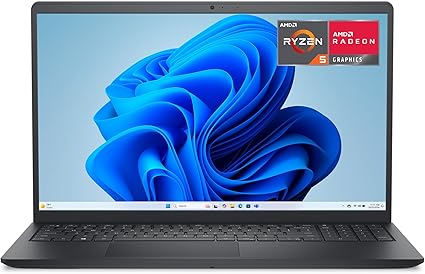 Dell 15 Laptop DC15255-15.6-inch FHD 120Hz Display, AMD Ryzen 5-7520U, 8GB LPDDR5 RAM, 512GB SSD, AMD Radeon 610M Graphics, Windows 11 Home, Onsite Service - Carbon Black