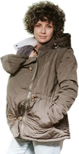 Amarsupiel | Multifunctional Maternity and Pregnancy Carrier Coat 5 in 1 | Breathable Women's Baby Carrier Coat with Hood and Zip | OEKOTEX Certified | Made in EU |