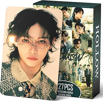127PCS Stray Kids HOLLOW Album Photocards, KPOP Giant Photo Card Set, Boys and Girls Card Set 55 PCS Photocard and 40 PCS Stickers