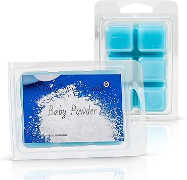 The Candle Daddy Baby Powder Scented Melt- Maximum Scent Wax Cubes/Melts- 1 Pack -2 Ounces- 6 Cubes