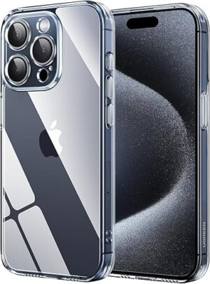 UGREEN iPhone 15 Pro Case Clear Cover, [MIL-Grade Protection], Yellowing-Resistant, Anti-Scratch Phone Case, Air-Guard Corners, Ultra Slim Transparent for iPhone 15 Pro 6.1 inch women men