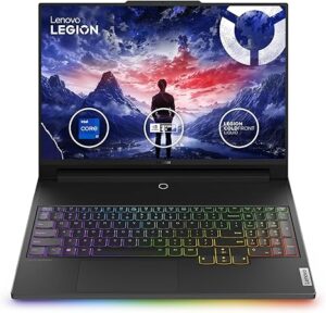Lenovo Legion 9 18IAX10 AI Gaming Laptop, 18" WQUXGA 440Hz Display, Intel Ultra 9 275HX, 64GB RAM, 4TB SSD, RTX 5090 24GB GDDR7, RGB EN-ARB, Win11, Eclipse Black [83EY0002AX] + 2Y Premium Care