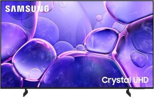 Samsung 55 Inch Crystal UHD TV, U8000F, 4K, Crystal Processor 4K, MetalStream Design, Samsung Knox Security, Endless Free Content, Smart TV, UA55U8000FUXZN (2025 - UAE Version)
