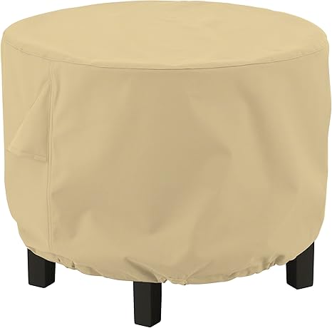 Classic Accessories Terrazzo Water-Resistant 30 Inch Round Ottoman/Coffee Table Cover, Outdoor Table Cover