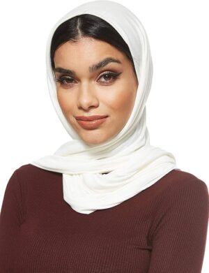 SHADOW Jersey Stretch Shailah Hijab Muslim Islamic Arab Scarf Headscarf Abaya Shawl Scarves Soft, One Size - 65 x 165 cm