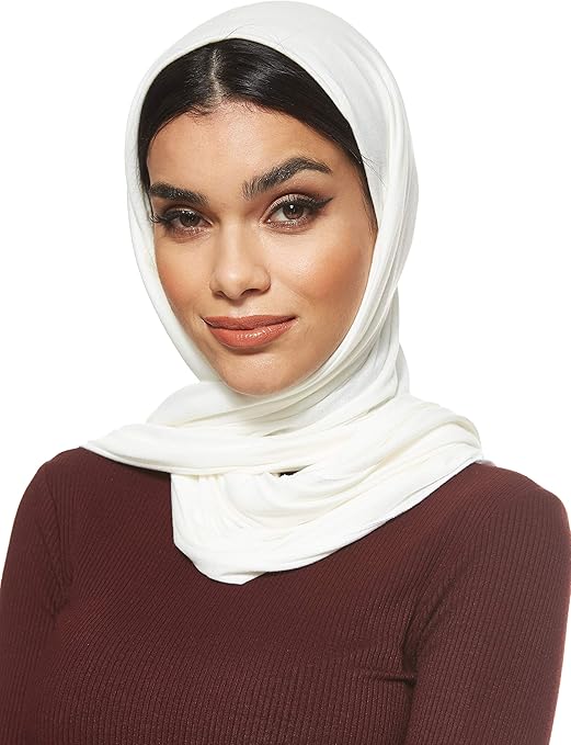 SHADOW Jersey Stretch Shailah Hijab Muslim Islamic Arab Scarf Headscarf Abaya Shawl Scarves Soft, One Size - 65 x 165 cm