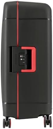 American Tourister Tribus Suitcase, 69 cm / 25 inch, 4 Spinner Wheels, Hard Top, PP Dark Grey|Address Tag|TSA Lock|Scratch Resistant Texture|3-Point Locking System - 3 Years Global Warranty