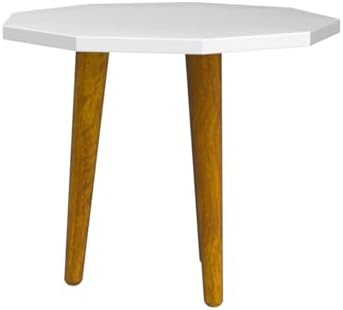 UHUD CRAFTS Beautiful Antique Wooden Fold-able Side Table/End Table/Plant Stand/Stool Living Room Kids Play Furniture Table Round Shape,White,Medium,UC-12