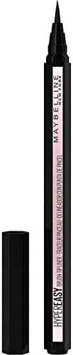 Maybelline New York Liquid Eyeliner, Brush Tip, Long-Lasting and Waterproof, Matte Finish, Hyper Easy Liner, Black