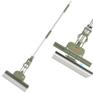 ZALCOON Sponge Mop Super Absorbent 27cm wide Foam | 135cm Long Handle