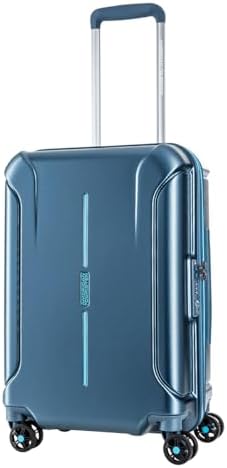 Technum Suitcase, Cabin Size, 4 Spinner Wheels, Hard Top, Polycarbonate, DuoSaf™ Security Zipper|Dual Tube Pull Handle|Expandable|TSA Lock - 3 Years International Warranty