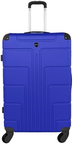 Hard-Side Suitcase | ABS Material Checked Bag Compact 8 Kg Hand-Carry Luggage with Lightweight Design and 8-Wheel Spinners (20 Inch (51 cm), Blue)