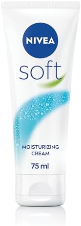 NIVEA Soft Moisturising Cream, A Moisturising Cream for Face, Body and Hands with Vitamin E and Jojoba Oil, Hand Cream Moisturises Deeply, All-Purpose Day Cream Tube, 75ml