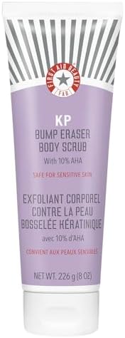 First Aid Beauty KP Bump Eraser Body Scrub with 10% AHA, 8 oz