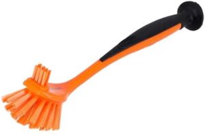 Royalford Dish Brush - Portable Long Soft Handle Flexible Ergonomic Design with Hanging Hole | Kitchen Brush | Best Scratch-Free Cleaning Tool for Pots, Dishes Pans & More