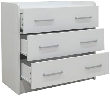 Danube Home Supreme 3 Drawer Young Dresser | Durable Vanity Table | Dressing Makeup Desk With Storage | Modern Design Bedroom Furniture L80xW40.5xH76cm - White