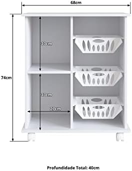 Danube Home Ledian Single Door Fruit Cabinet | Sturdy Home Kitchen Organiser | Modern Design Furniture For Dining Room, Living Room, Kitchen L 68 X W 40 X H 74 Cm White