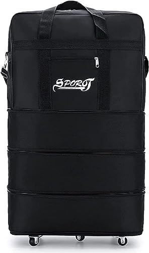 Rolling Wheeled Suitcase, Expandable Suitcase Bag Foldable Rolling Luggage Bag For Travel Business (L)