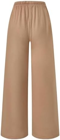 Womens Pants, Lounge Pants with Drawstring Waist and Wide Leg Casual Work Pant for Home Wear, Outdoor Activities