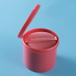 1 Box of 7 Cosmetic Puff Set with Box Water Drop Round Double Side Face Makeup Sponge Beauty Washable Powder Makeupup Tool (Round Pink)