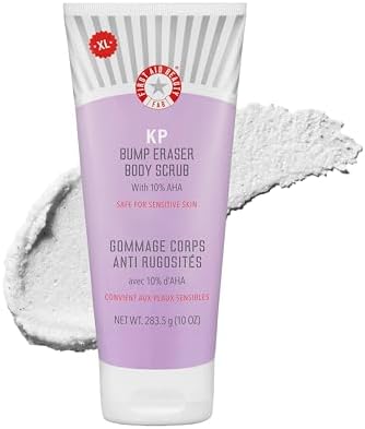 First Aid Beauty KP Bump Eraser Body Scrub with 10% AHA, 8 oz