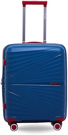 Reflection Classy PP Suitcase, Durable, Lightweight Hardshell, Telescopic Handle, Vertical Series Travel Luggage Trolley with 4 Quiet 360° Wheels and TSA Lock (28-Inch, Navy Blue)