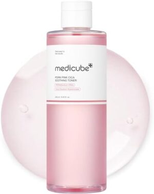 medicube Salmon DNA PDRN Pink CICA Soothing Toner I Pink Glow Toner for Skin Boosting, Soothing and Calming, Uneven Skin Tone, Peptide & Niacinamide, Korean Skin Care (250ml / 8.45 fl. oz.)