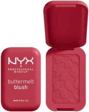 NYX Professional Makeup Buttermelt Blush, Powder Blush, up to 12 H Wear, Fade & Transfer Resistant, Back And Butta.