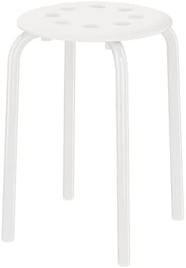 Danube Home Kenli Stool | Light Weight Single Backless Chair | PP+Metal Legs Material | Modern Design 1 Seater Chair For Living Room Dining Room Indoor Furniture L31xW31xH44cm -Black