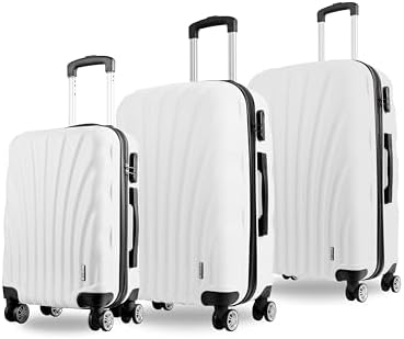 Reflection ABS Luggage, Lightweight & 360° Silent Wheels Suitcase, Airline Approved, ABS Hard Luggage Trolley, Travel Luggage with Spinner Wheels