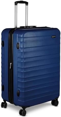 Amazon Basics Hardside Spinner Luggage-30-Inch (78cm), Material: ABS, Navy Blue