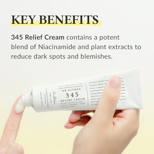 Dr.Althea 345 Relief Cream, Daily Face Moisturizer, Blemish Relief Care, Soothing Recovery & Moisture, Korean Vegan Skin Care for All Skin Types, 50ml (Pack of 1)