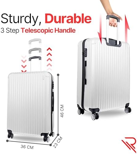Reflection ABS Luggage, Lightweight & 360° Silent Wheels Suitcase, Airline Approved, ABS Hard Luggage Trolley, Travel Luggage with Spinner Wheels
