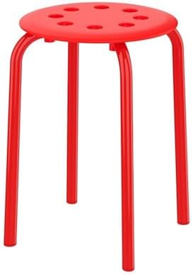 Danube Home Kenli Stool | Light Weight Single Backless Chair | PP+Metal Legs Material | Modern Design 1 Seater Chair For Living Room Dining Room Indoor Furniture L31xW31xH44cm -Black