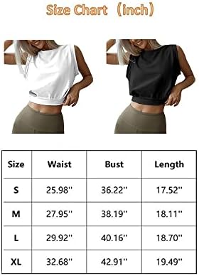 Workout Tops for Women Sleeveless Crop Tank Top Loose fit Crew Neck Vest Tops Yoga Gym Running Crop Top Camisole Blouses Shirt