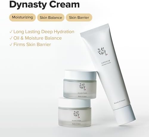 Beauty of Joseon Dynasty Cream Hydrating Face Moisturizer for Dry, Sensitive Skin, Korean Skincare for Men and Women 100ml, 3.38 fl.oz