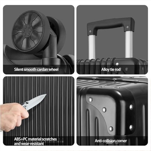 Luggage Set, 3-piece (20/24/28)" Suitcases with Universal Wheels PC+ABS Durable Hardshell Luggage Clearance Price (black)