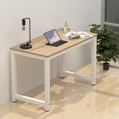 Mahmayi ZCD-25W Modern Study Desk, Modern Executive Desks for Home, Office, Schools, Laptop, Computer Workstation Table - Light Imperia