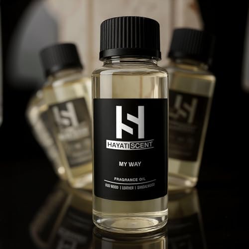 My Way Luxury Essential Oil – Hotel Collection, 120mL (4.05 fl oz) – Diffuser Oil for Home, Office, Aromatherapy – Oud Wood, Leather, Sandalwood, Cedar, Premium Scented Oil Blend