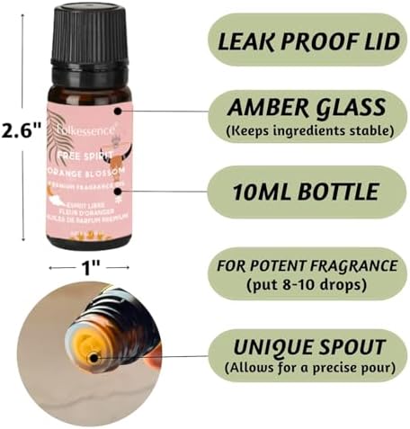 Folkulture Essential Oil Set for Diffusers for Home, Set of 6 Fragrance Oils or Aromatherapy Oils - White Sage, Balsa Cedarwood, Orange, Green Tea, Ocean Salt, Rose | Ramadan Gifts Set (Magic Hour)