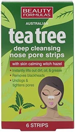 BEAUTY FORMULAS TEA TREE NOSE PORE STRIPS