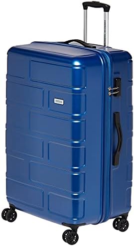 American Tourister Bricklane Suitcase, Cabin Size 55 cm / 20 inch, 4 Spinner Wheels, Hard Top, Polycarbonate, Jet Black|Scratch Resistance|TSA Lock|Inner Mesh Pocket - 3 Years International Warranty