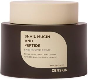 Snail Mucin and Peptide Skin Revive Cream | Deep Hydration, Anti-Aging Firming Moisturizer with 90% Snail Mucin & 5 Peptides for Smooth, Youthful, Radiant Skin, 100ml