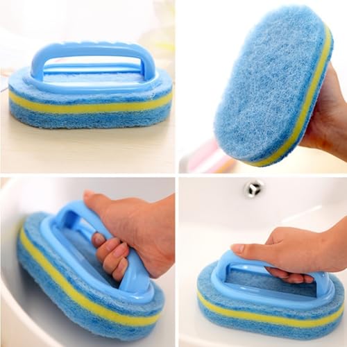Cleaning Brush for Bathroom Kitchen Bathtub Toilet Cleaner Multi Function Handheld Cleaning Sponge B