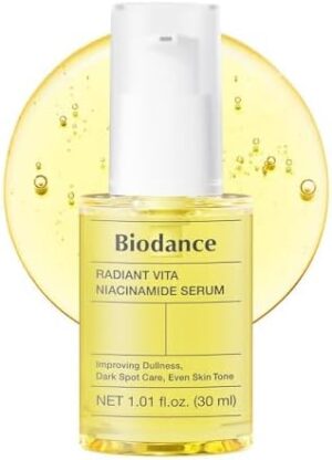 BIODANCE Radiant Vita Niacinamide Serum, for Even Tone Dark Spot Care with Vitamin C, Hydrating for Sensitive Skin, Filter Glow Serum, Korean Skincare, Ramadan Gift | 1.01 floz x 1 ea