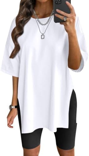 VNIRA - Women's Summer Casual T-Shirt, Short Sleeve, Oversized Workout Top