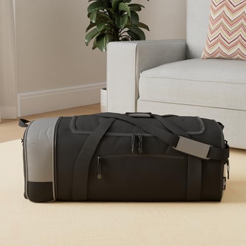 TPRC 32-inch Collapsible Expandble Travel Rolling Duffel Bag
