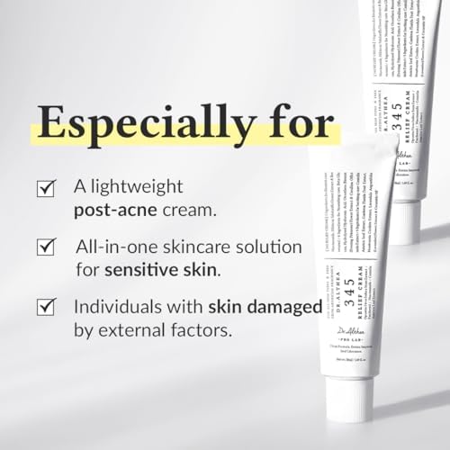Dr.Althea 345 Relief Cream, Daily Face Moisturizer, Blemish Relief Care, Soothing Recovery & Moisture, Korean Vegan Skin Care for All Skin Types, 50ml (Pack of 1)