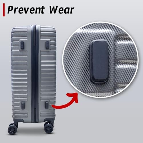 Extra Large 32-Inch Lightweight ABS Luggage Bag | Durable Hard Shell Travel Suitcase with 40KG Capacity, Spinner Wheels, Security Lock, Trolley Bag (ZIG ZAG, ROSE GOLD)